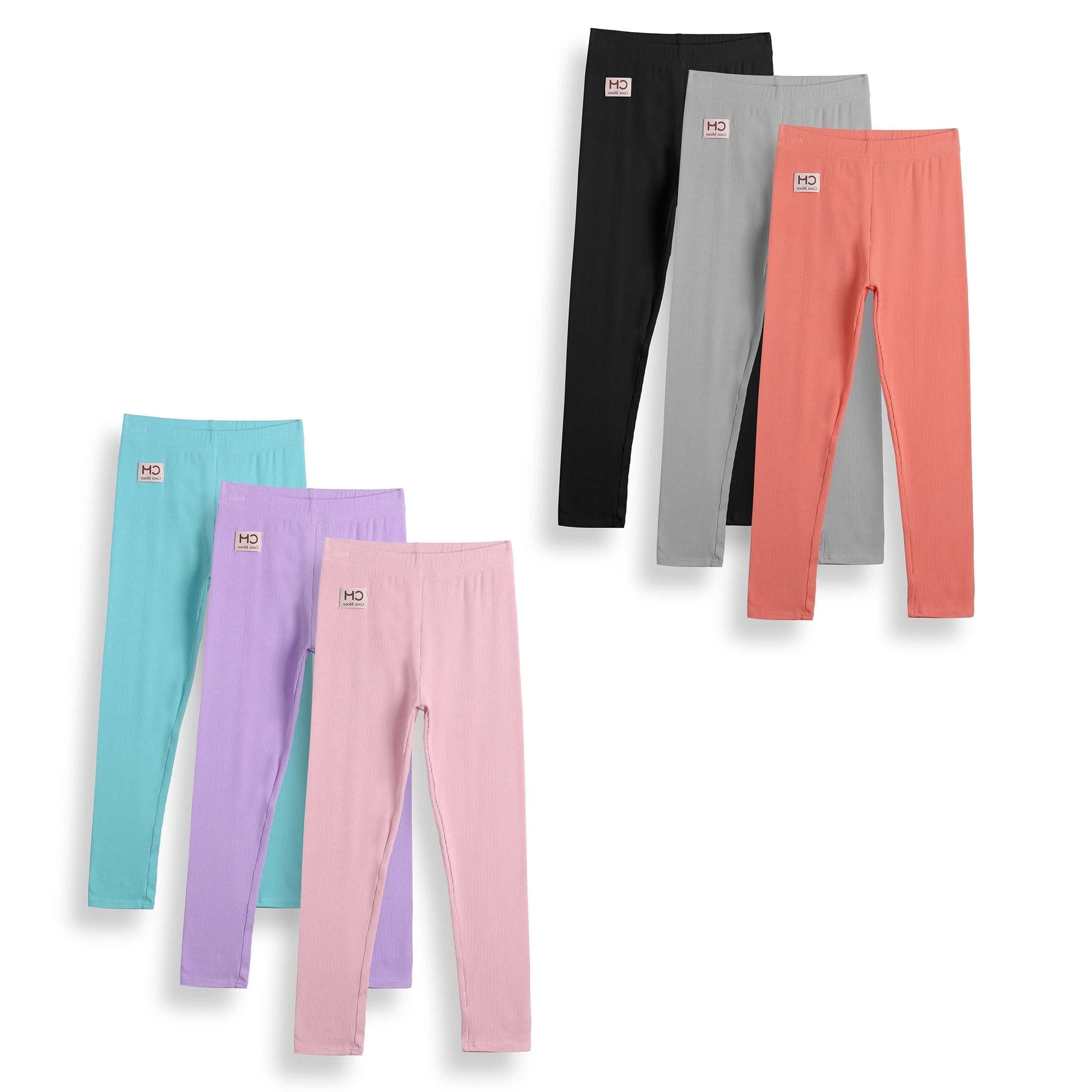 Chicduo Girls Leggings 6 Pack Modal Size 3-12 Stretchy Pants